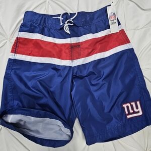 New - Men's NFL Team Swim Trunks (L)  Blue and Red